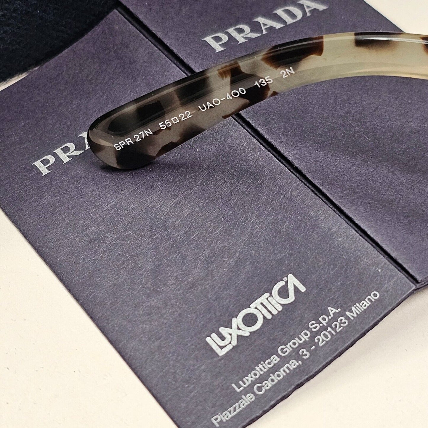 Prada Sunglasses Baroque Swirl Round Black Marble PR27NS SPR 27N UAO-4O0 141024