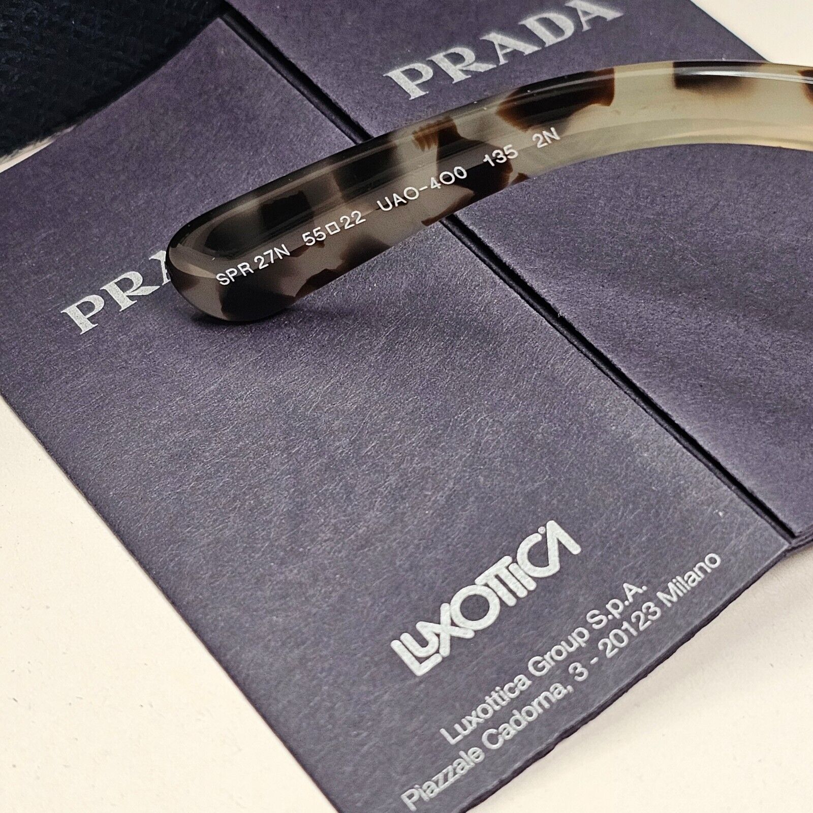 Prada Sunglasses Baroque Swirl Round Black Marble PR27NS SPR 27N UAO-4O0 141024