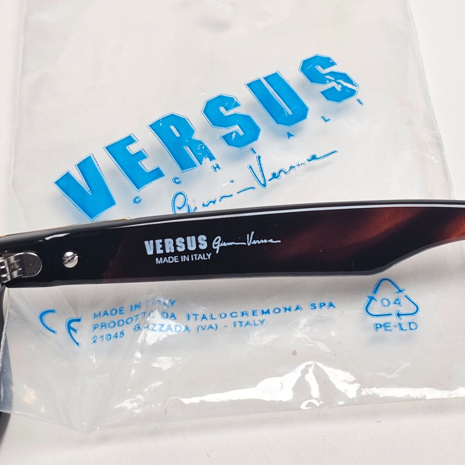 Versus Sunglasses 1996 by Gianni Versace Vintage Brown Gold MOD EZ8 COL 649