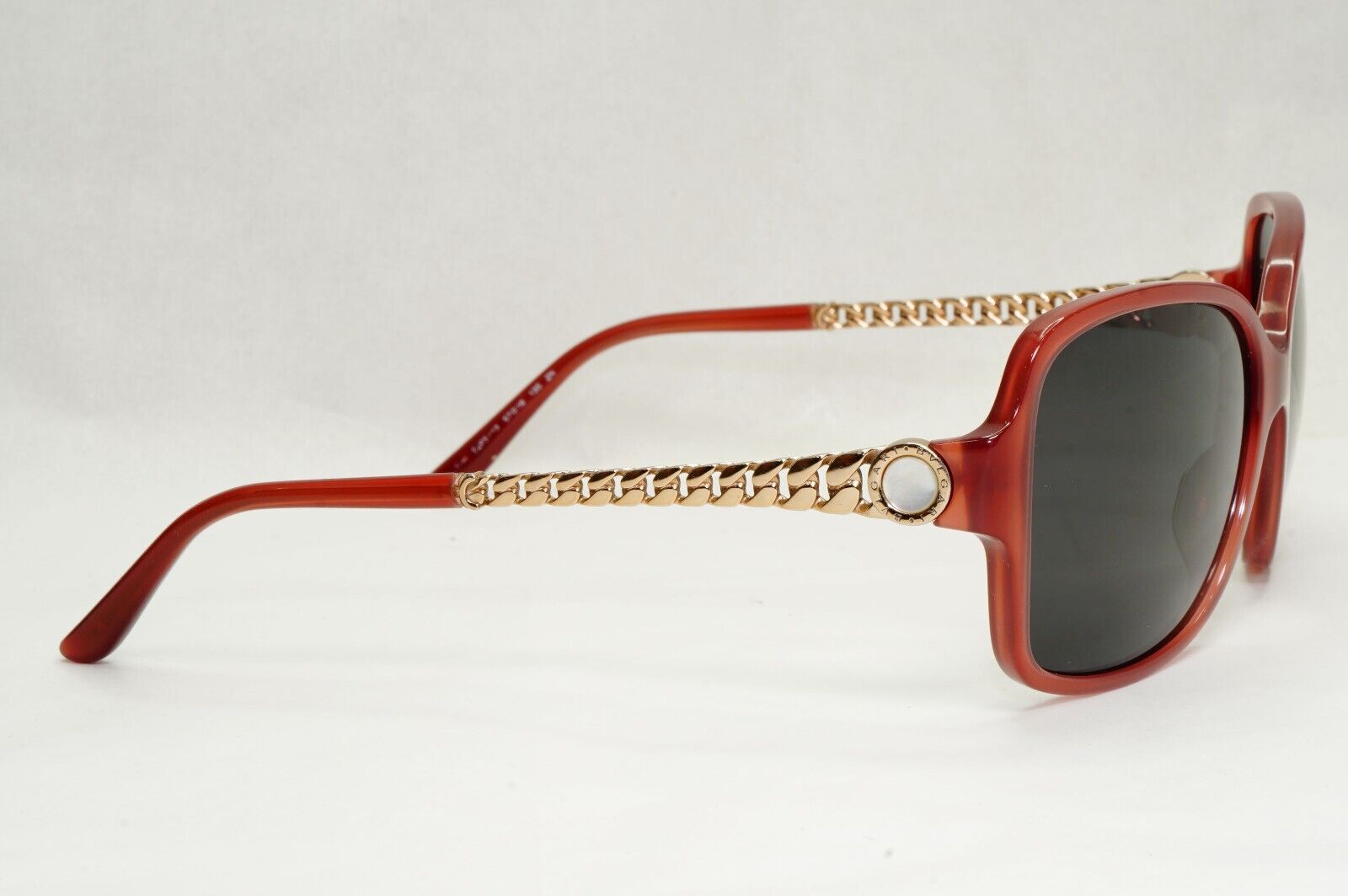 Bvlgari Sunglasses 2010 Vintage Gold Chain Mauve Brown 8125-H 5265/13 180324