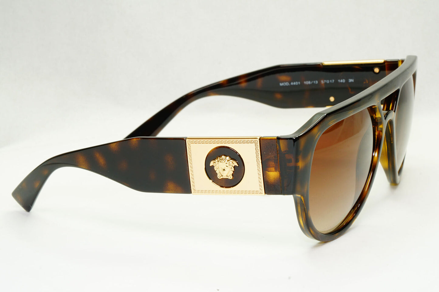 Versace Sunglasses Gold Medusa Brown Tortoiseshell Square MOD VE 4401 108/13