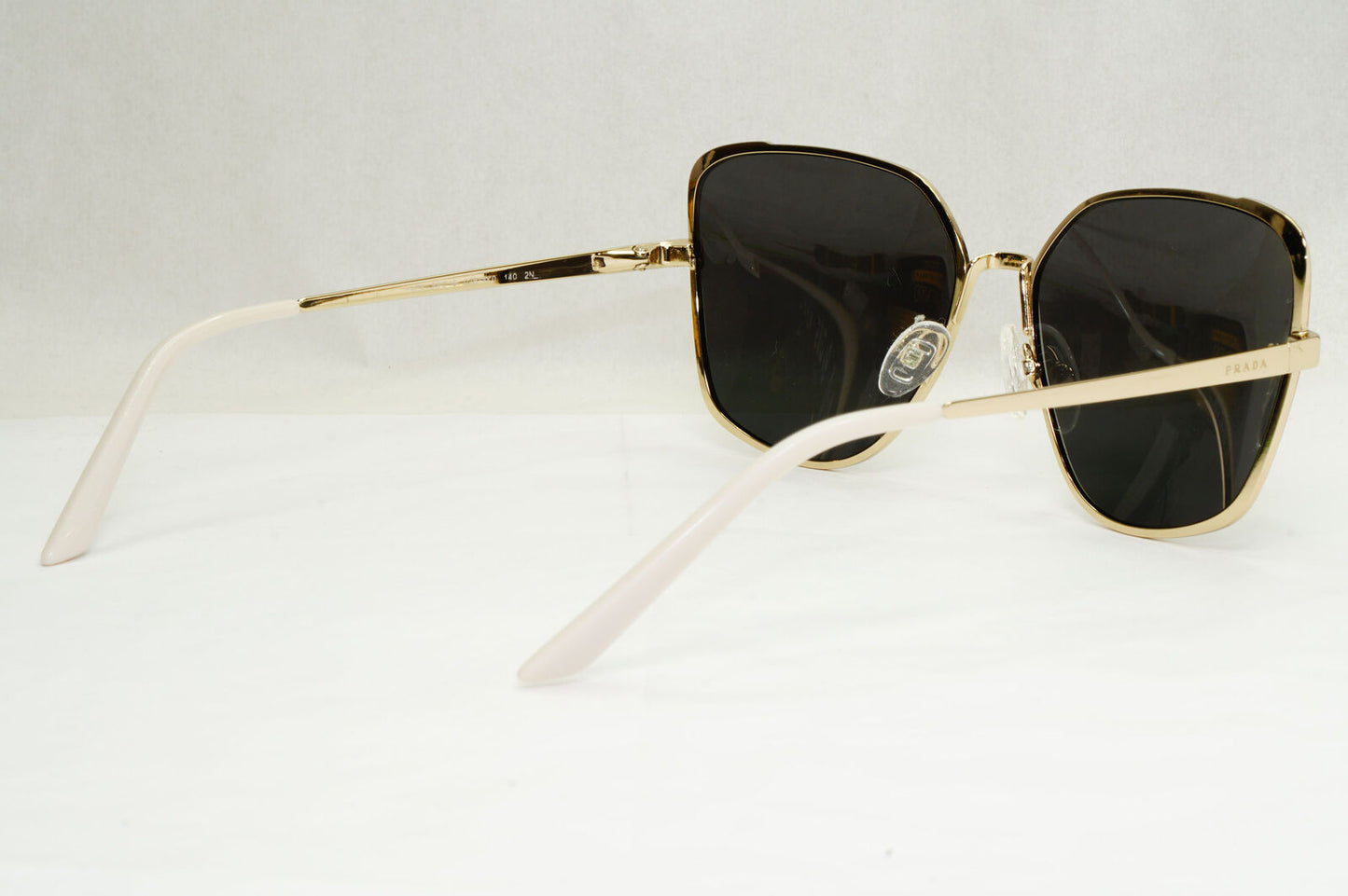 Prada Sunglasses Gold Black Square Metal PR60XS SPR 60X 07B-4K0 59mm 120124
