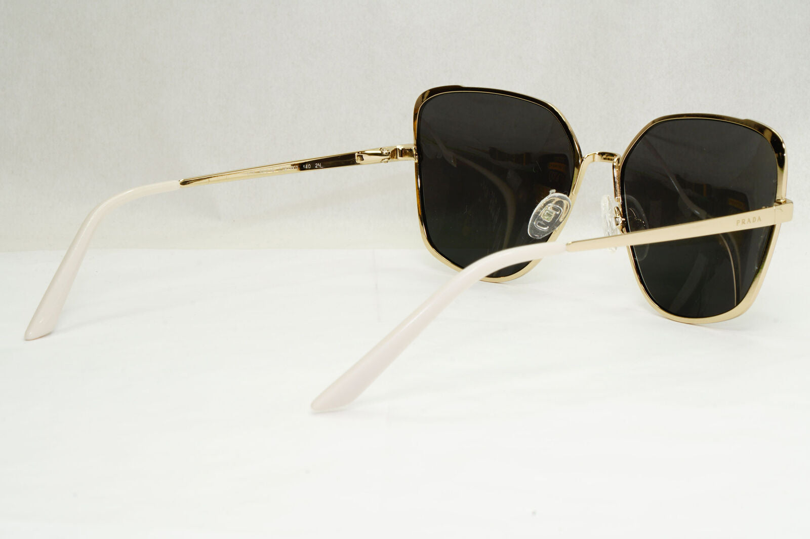 Prada Sunglasses Gold Black Square Metal PR60XS SPR 60X 07B-4K0 59mm 120124