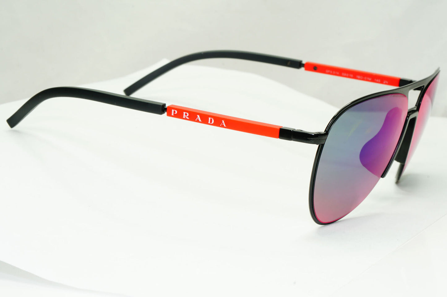Prada Sunglasses Pilot Mirror Grey Blue Red Chameleon PS51XS SPS 51X 1BO-01M
