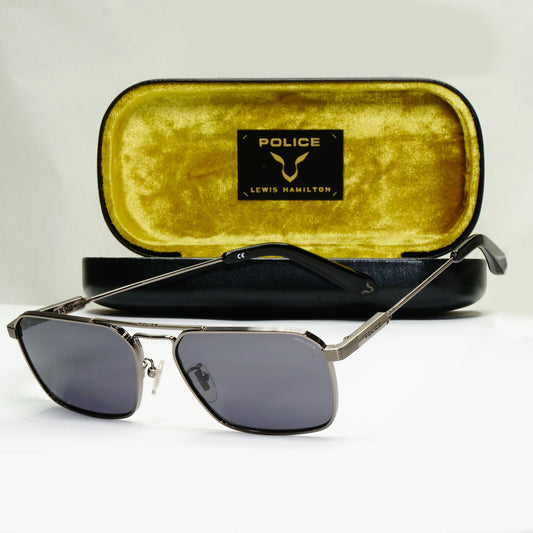 Police F1 Lewis Hamilton Sunglasses Black Gunmetal Grey Square SPL A23 COL 0568