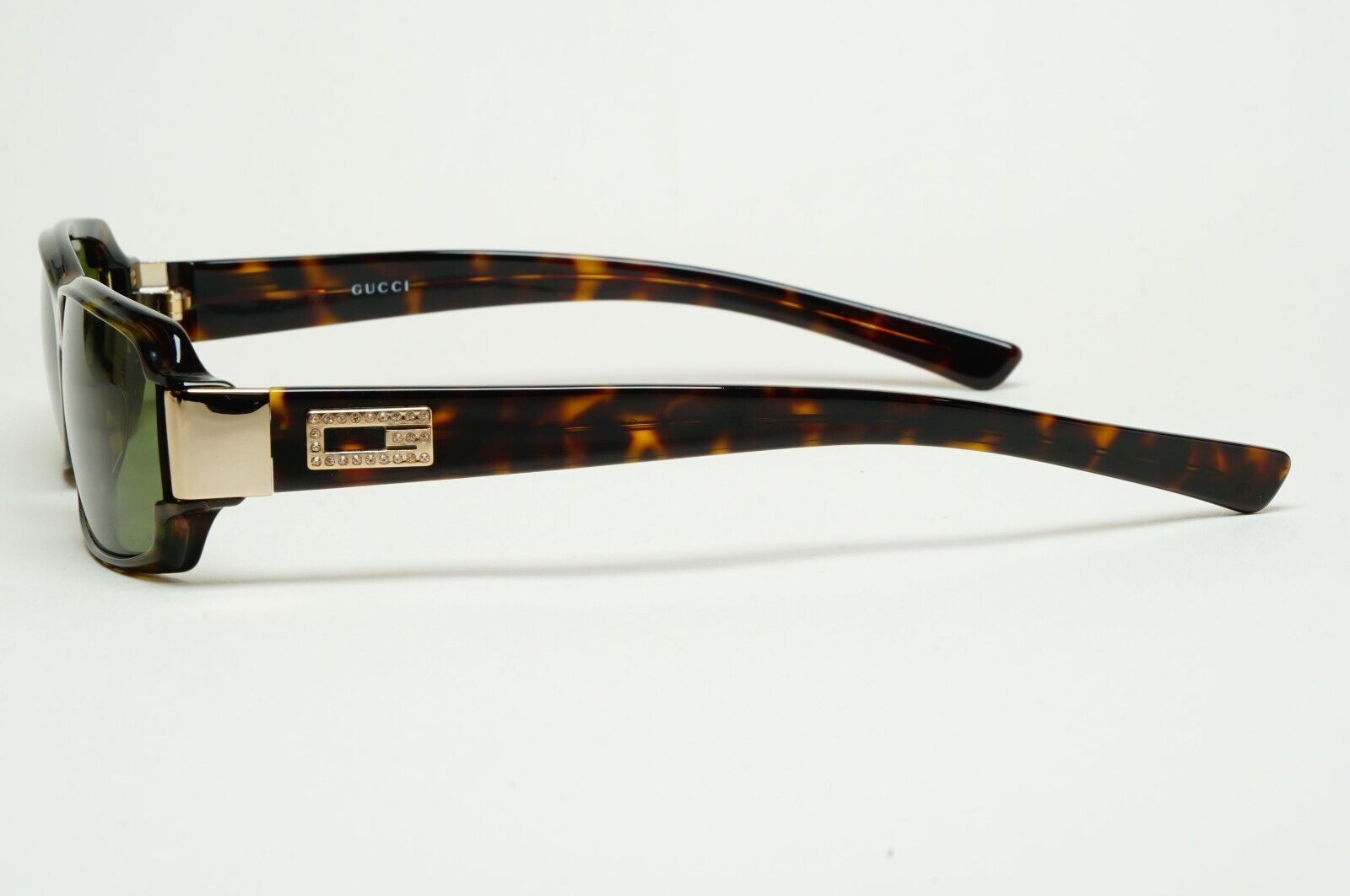 Gucci Sunglasses 1998 Vintage Brown Rectangle Small GG 2548/STRASS 086 180125