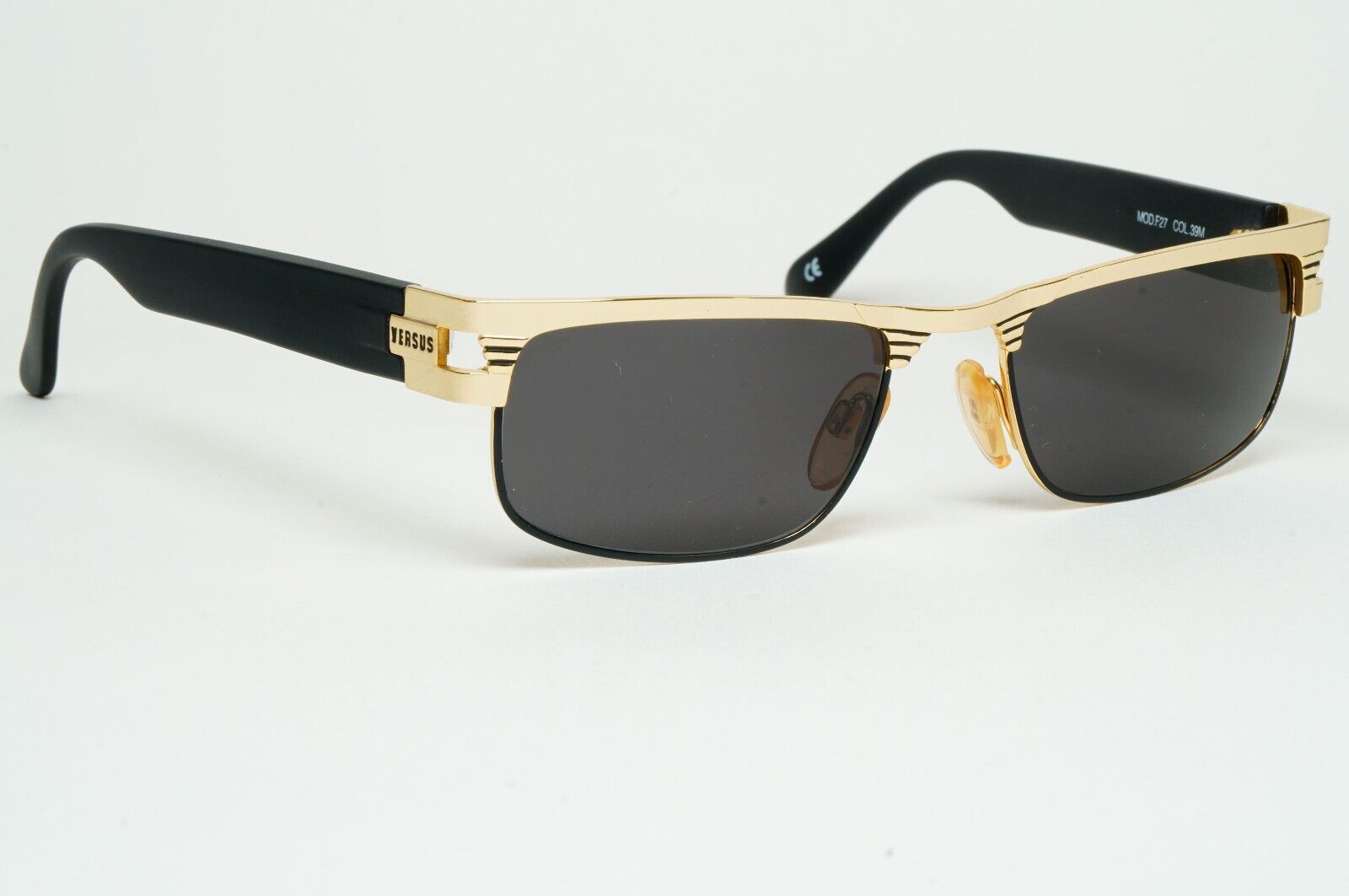 Versus Sunglasses 1996 by Gianni Versace Vintage Gold Black MOD F27 COL 39M