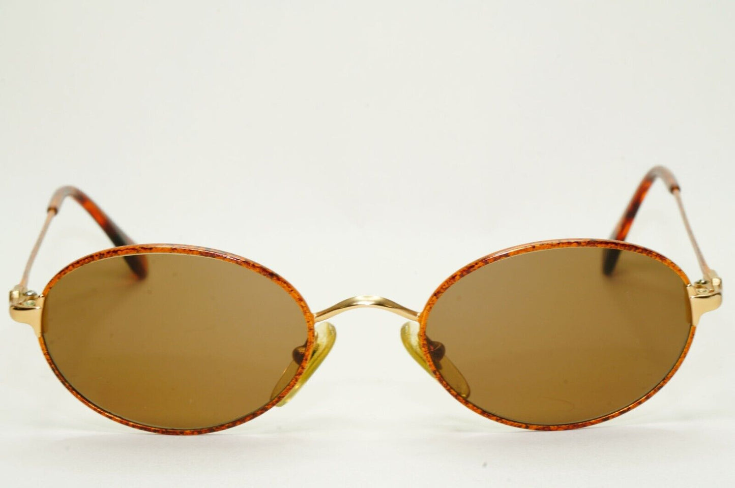 Gucci Sunglasses 1994 Vintage Gold Brown Oval Unisex GG 1247/S FP7 50mm 230924