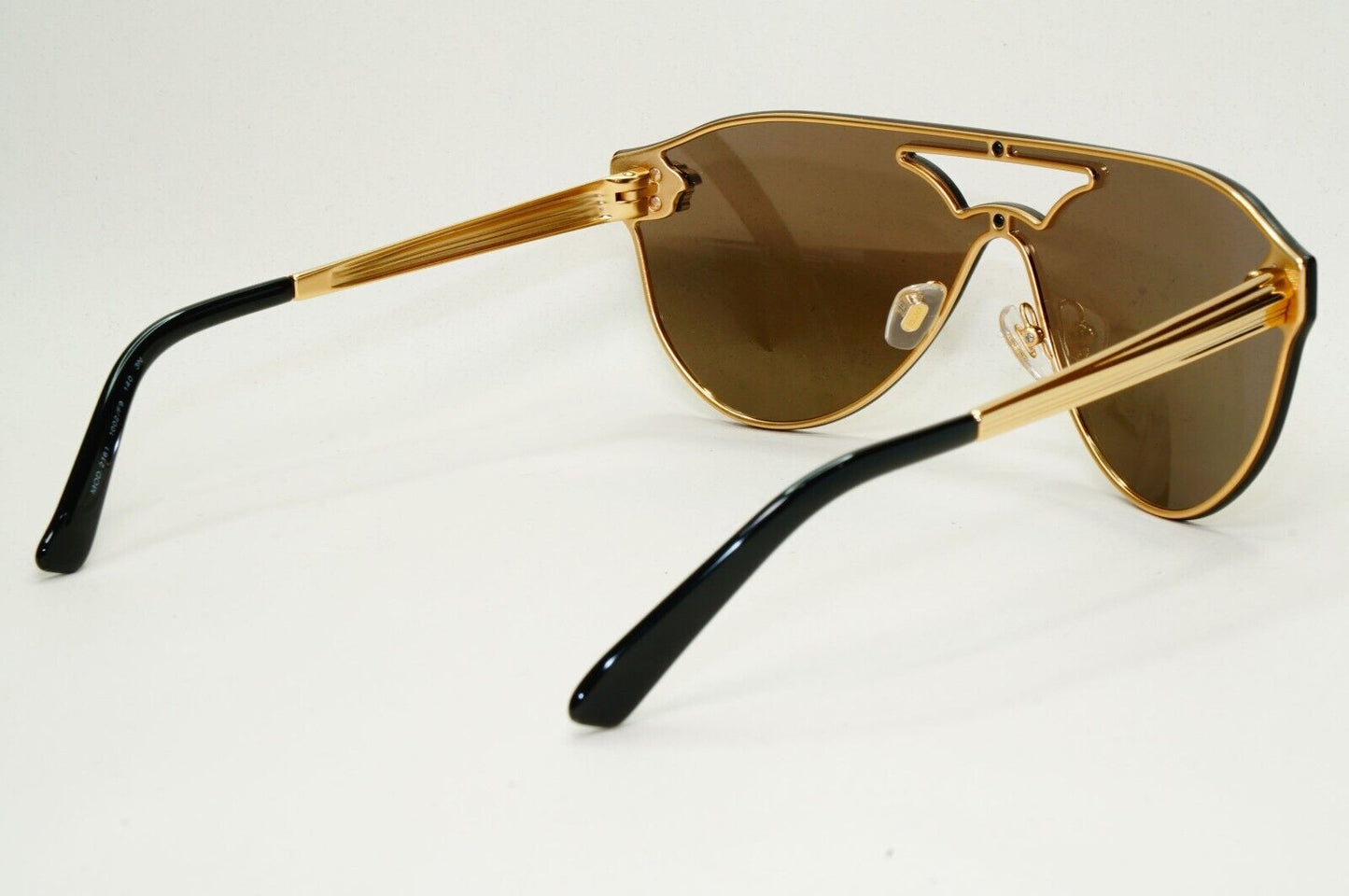Versace Sunglasses Gold Medusa Brown Mirror Bronze Visor MOD VE 2161 1002/F9