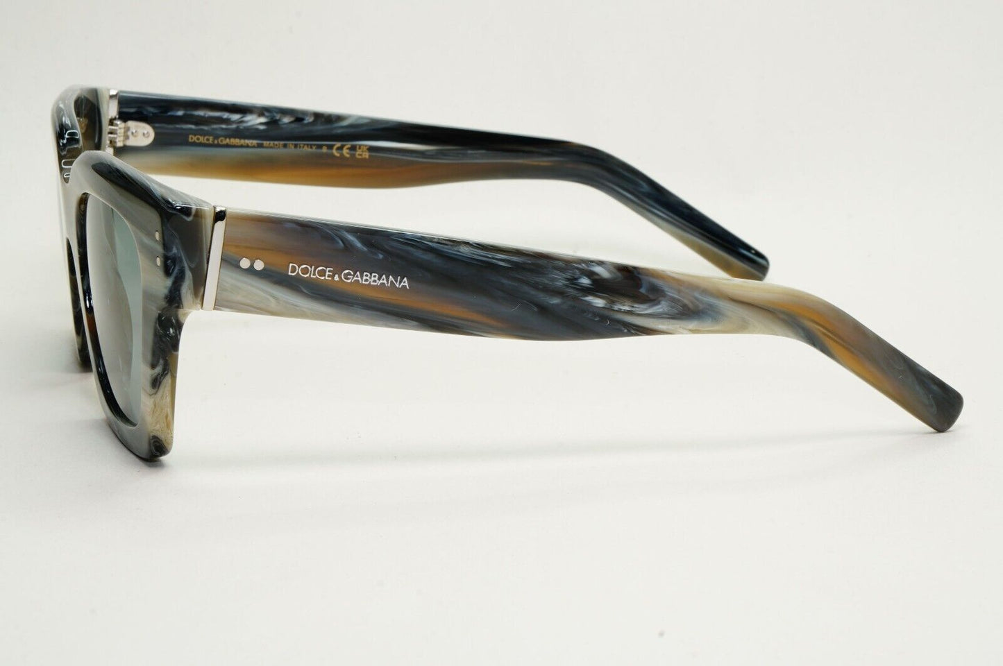 Dolce & Gabbana Grey Horn Marble Square Sunglasses DG 4413 3390/87 48mm
