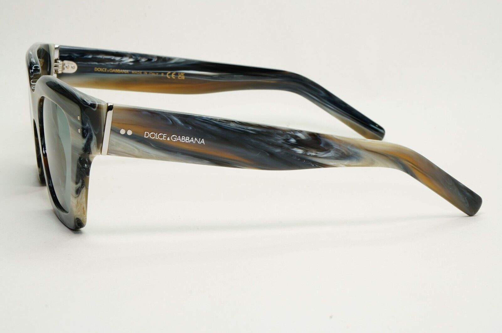Dolce & Gabbana Grey Horn Marble Square Sunglasses DG 4413 3390/87 48mm