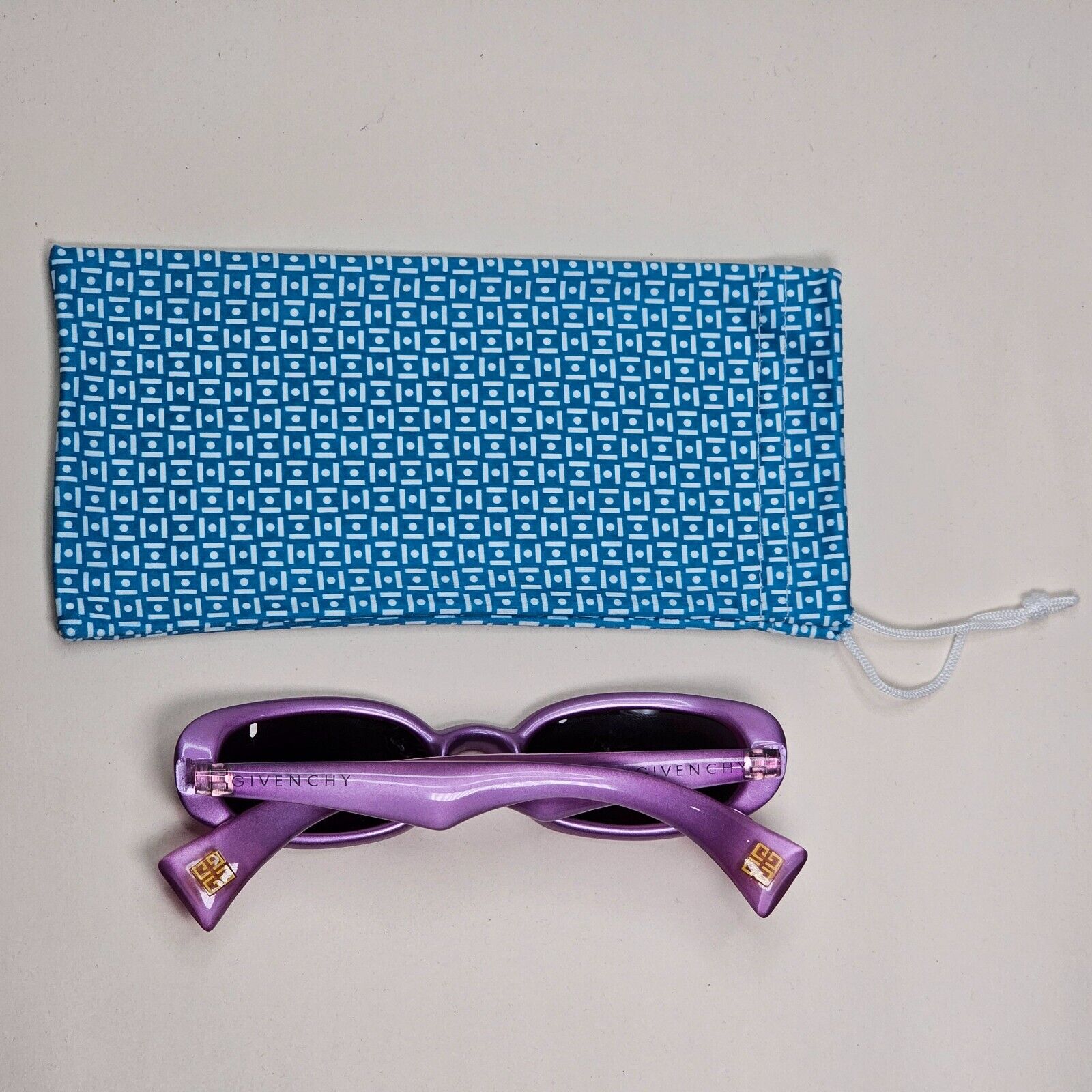 Givenchy Sunglasses 2005 Vintage Purple Violet Unisex Rectangle 2513 002 021124