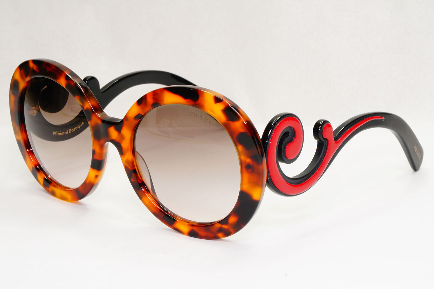 Prada Sunglasses Baroque Swirl Brown Red Gradient PR08TS SPR 08T VAH-4K0 141223