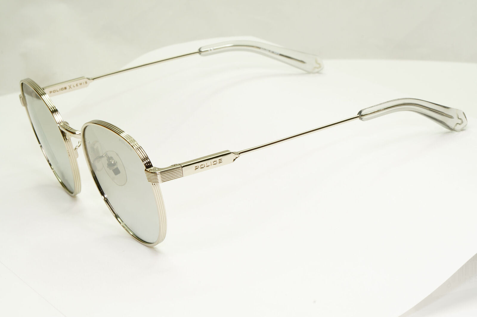Police Lewis Hamilton F1 Sunglasses Silver Grey Mirror Round SPL A22 COL 579X