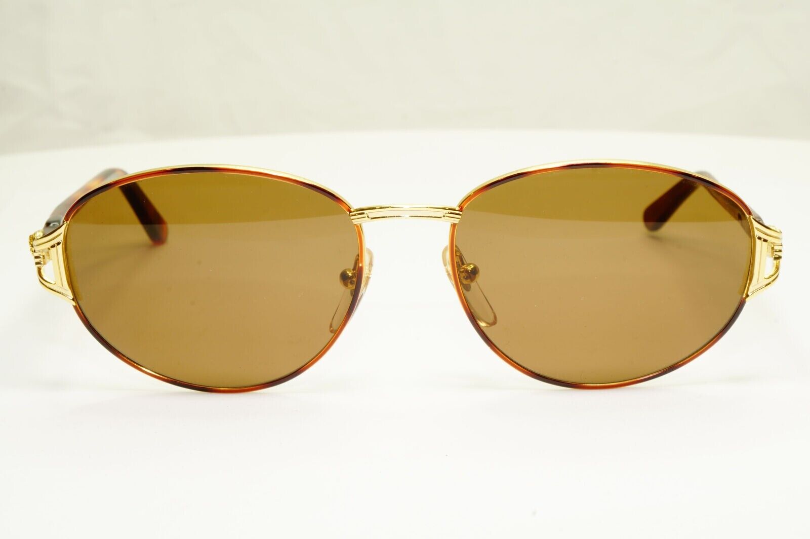 Gianni Versace Sunglasses 1995 Vintage Gold Medusa Brown Retro MOD G28 COL 14L A