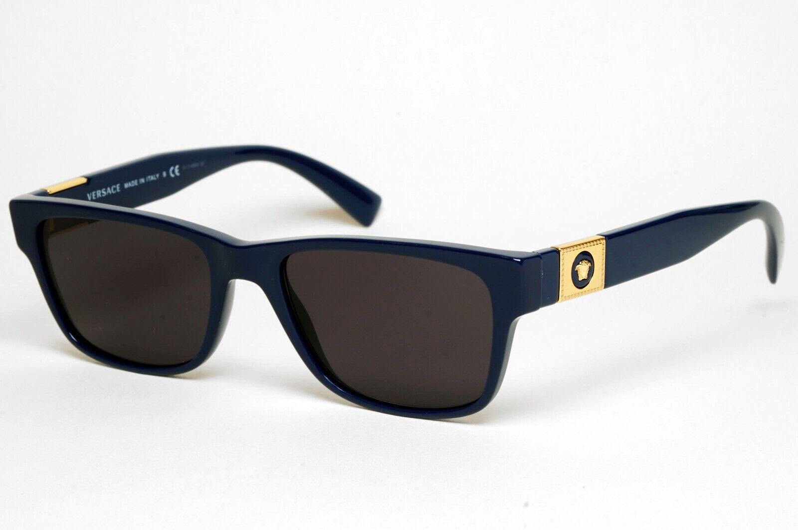 Versace Sunglasses Dark Blue Gold Medusa Square Rectangle MOD VE 3295 5342 54mm