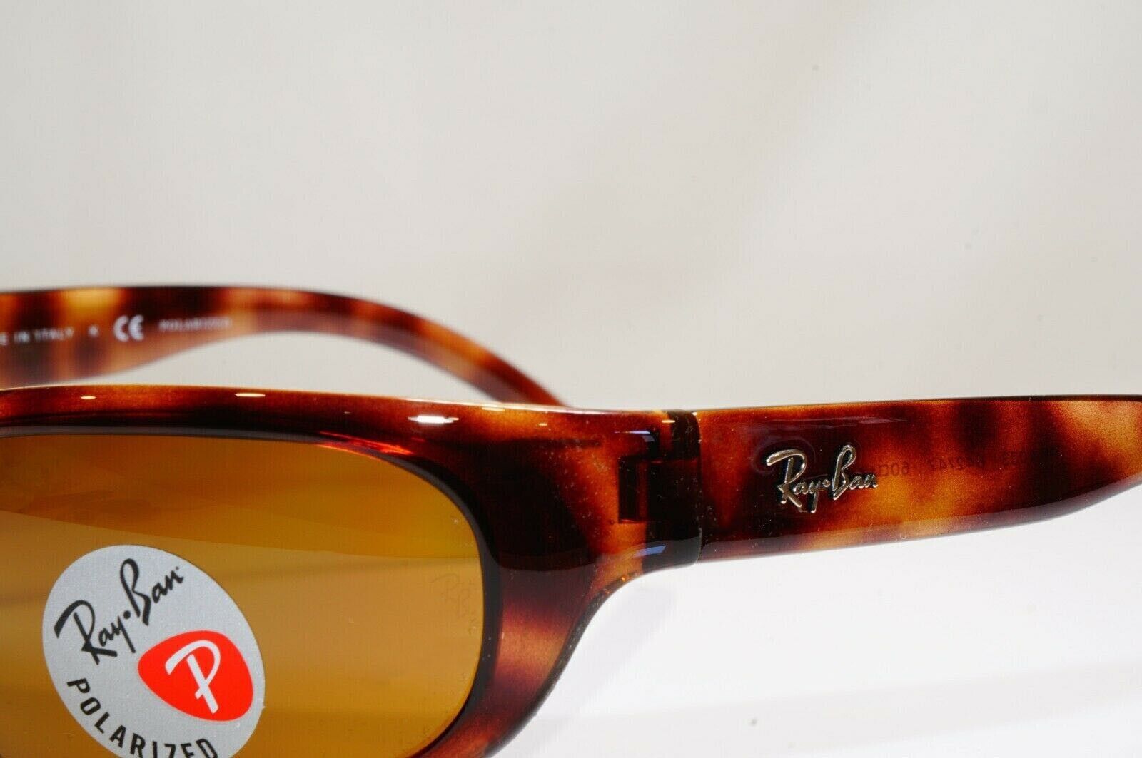 Ray-Ban Sunglasses Polarized Predator Wrap Brown Tortoiseshell RB 4033 642/47