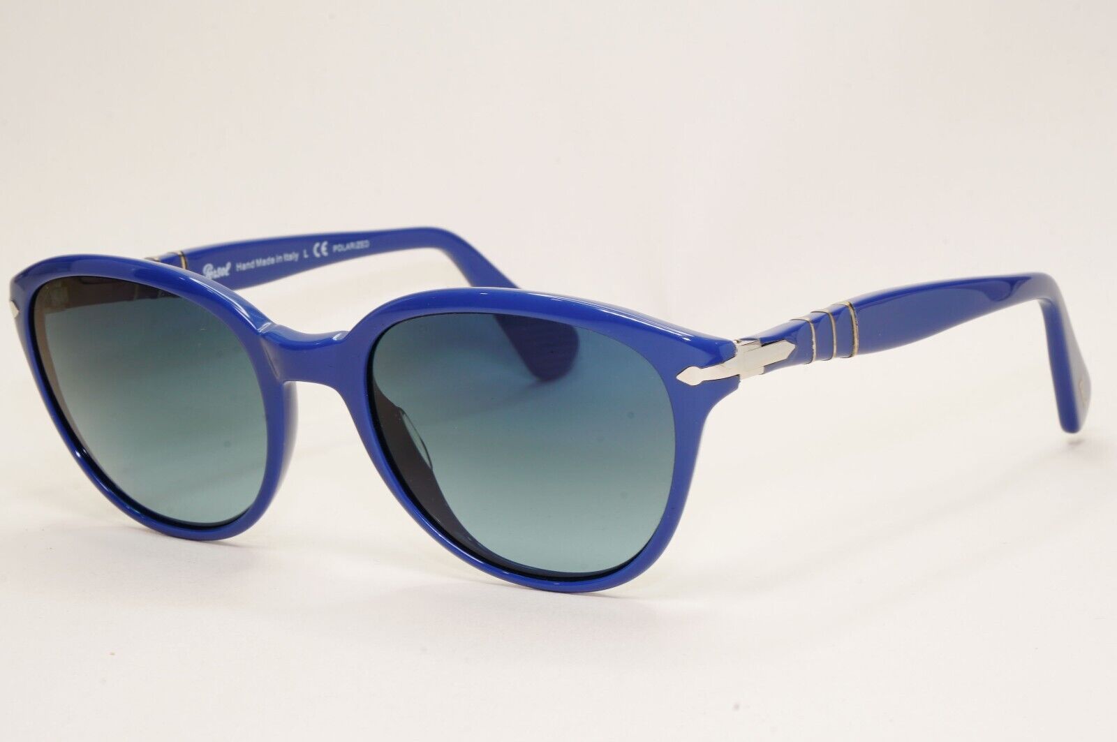 Persol Sunglasses 2012 Capri Blue Polarised Gradient Silver 3025-S 962/S3 53mm