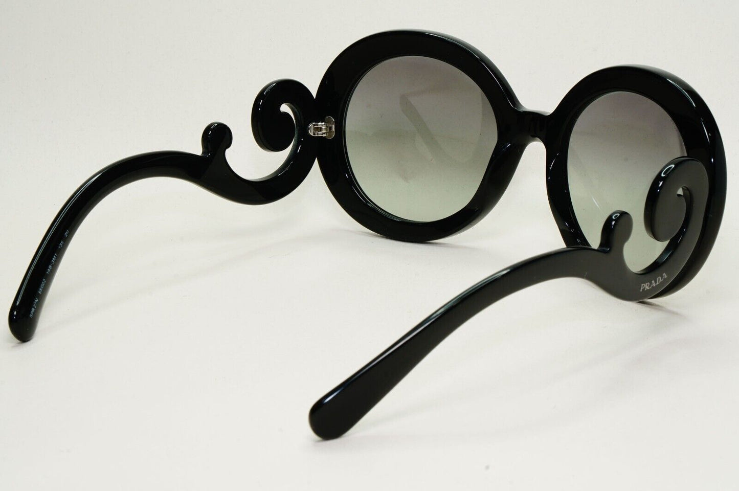 Prada Sunglasses Swirl Baroque Black Round PR27NS SPR 27N 1AB-3M1 061024
