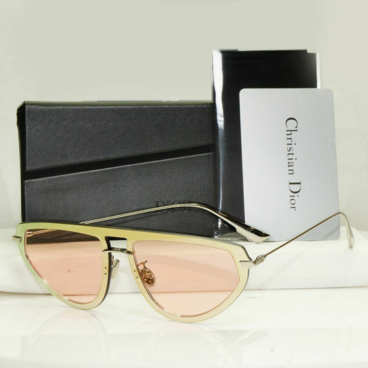 Dior Mirror Gold Orange Peach Pink Flat Womens Sunglasses Ultime 2 OFYJW