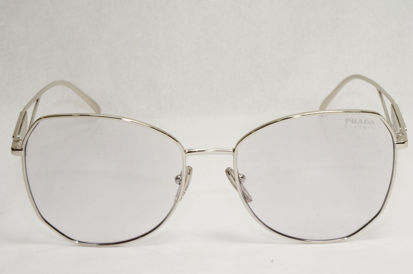 Prada Sunglasses Photochromic Grey Silver Triangle PR57YS SPR 57Y 1BC-07D
