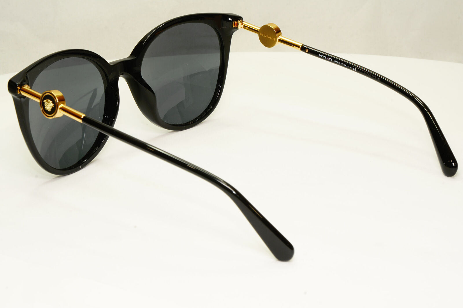 Versace Sunglasses Black Gold Medusa Grey Square MOD VE 4404 GB1/87 55mm
