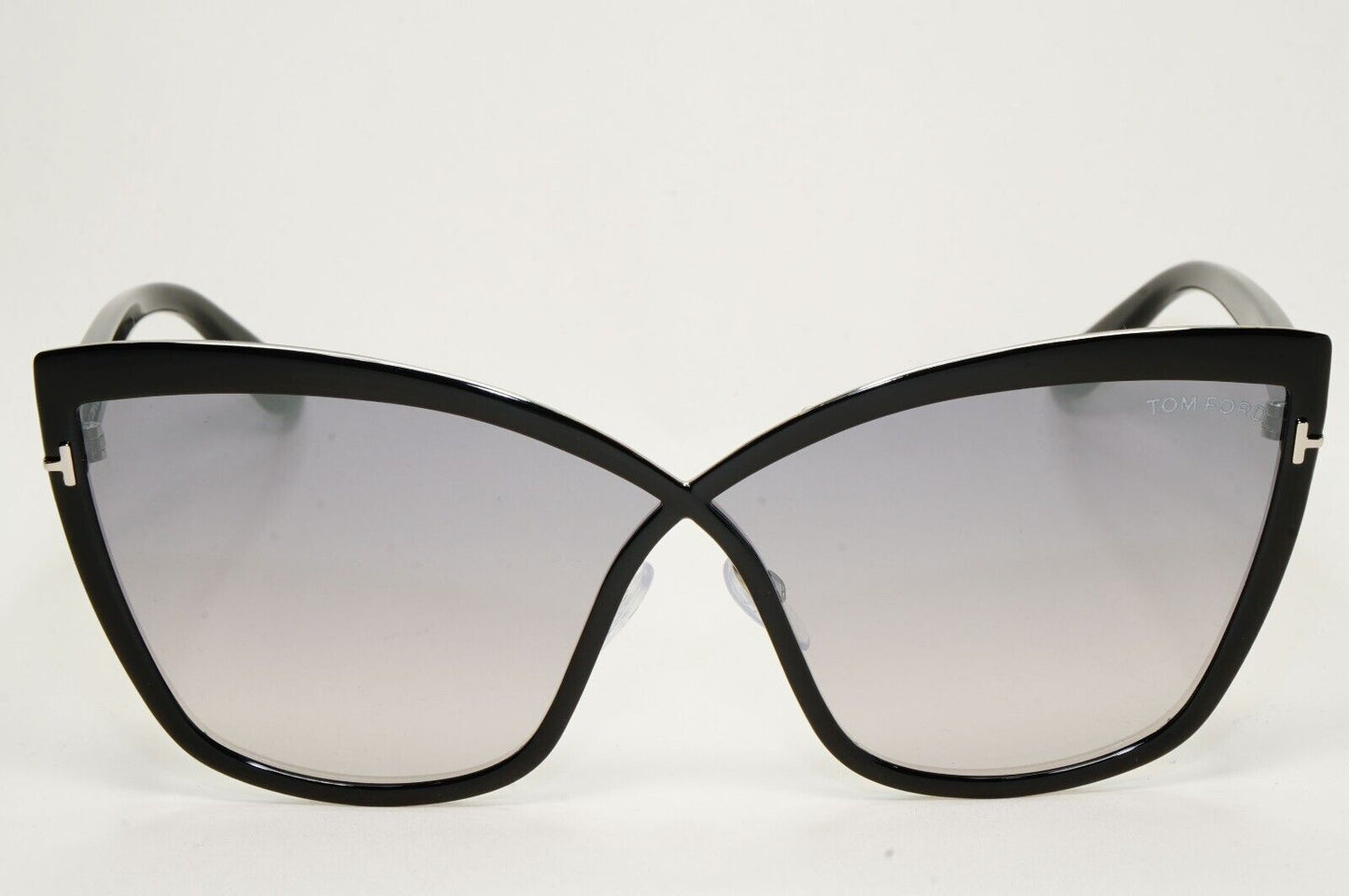 Tom Ford Sunglasses Sandrine-02 Black Smoke Mirror Cat Eye FT0715 TF 715 01C