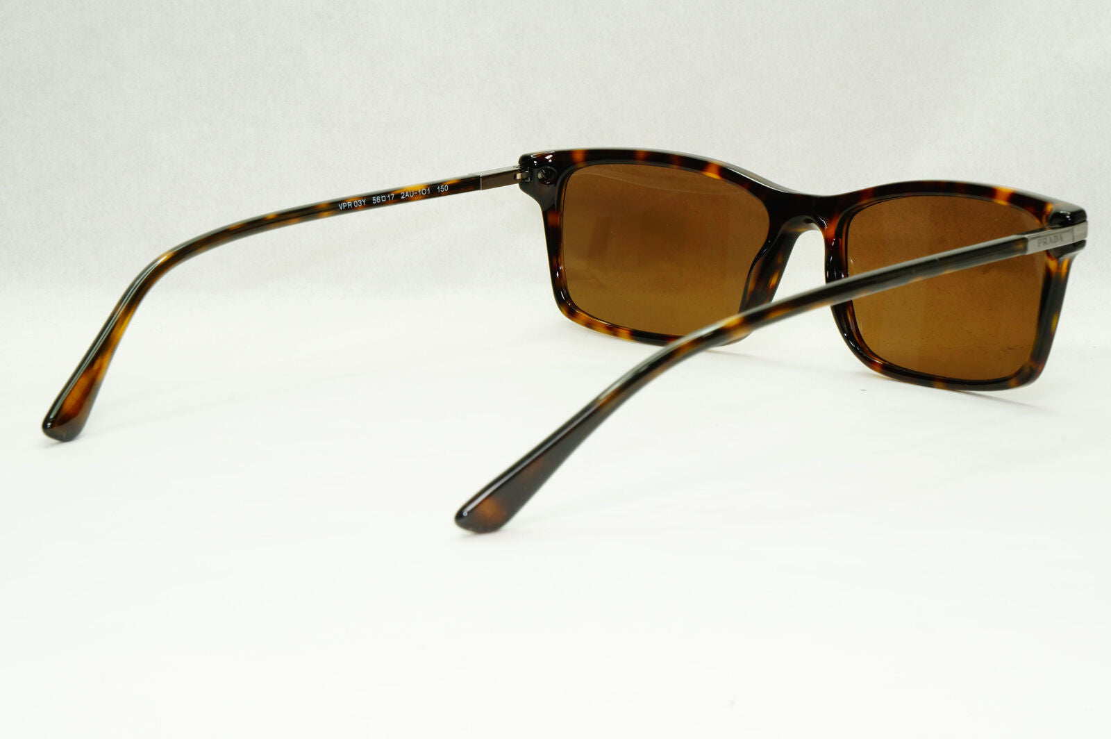 Prada Sunglasses Brown Square Tortoiseshell PR03YV VPR 03Y 2AU-1O1 56mm
