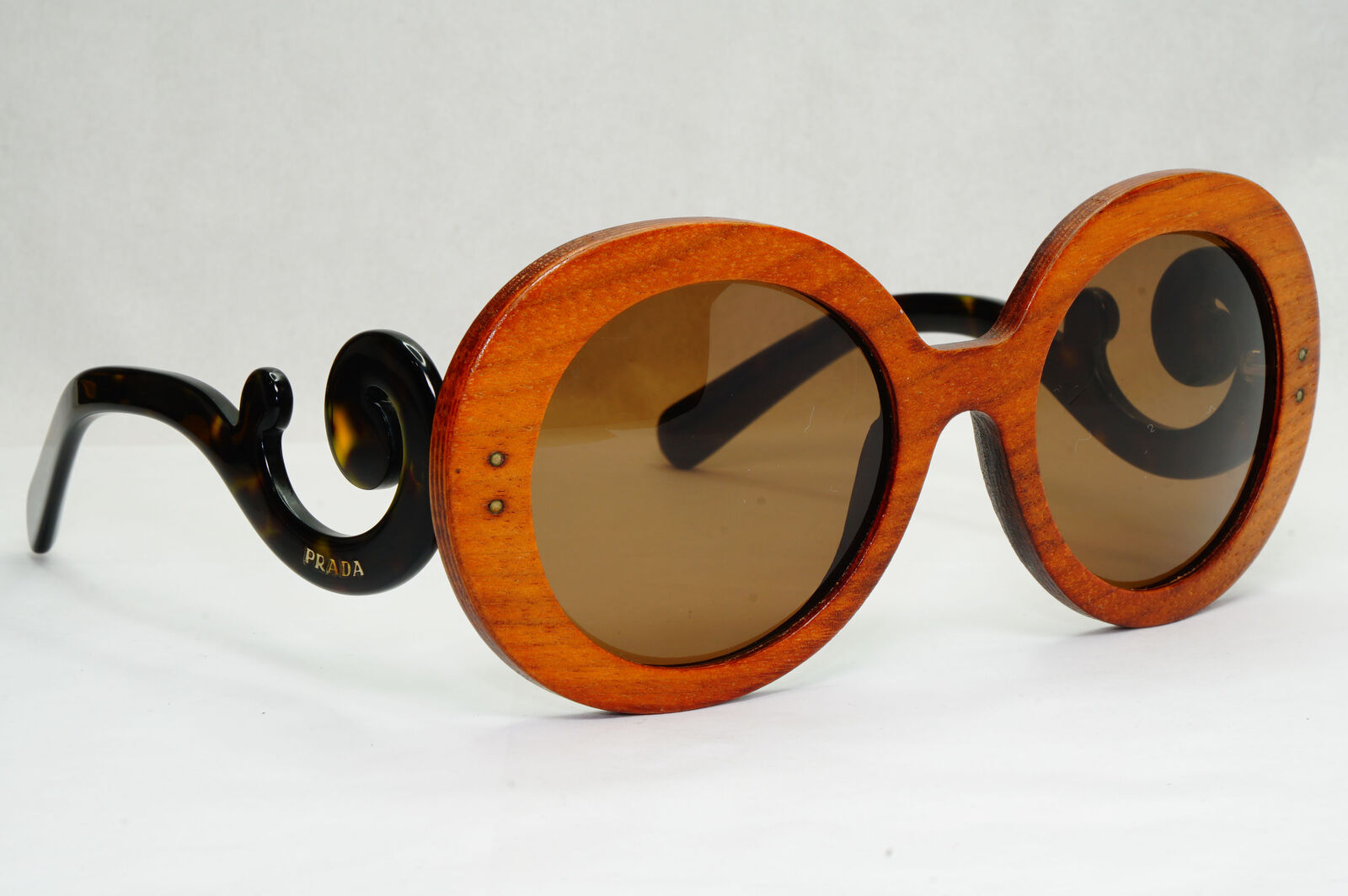 Prada Sunglasses Wood Swirl Raw Edition Brown PR27RS SPR 27R IAM-6S1 120124