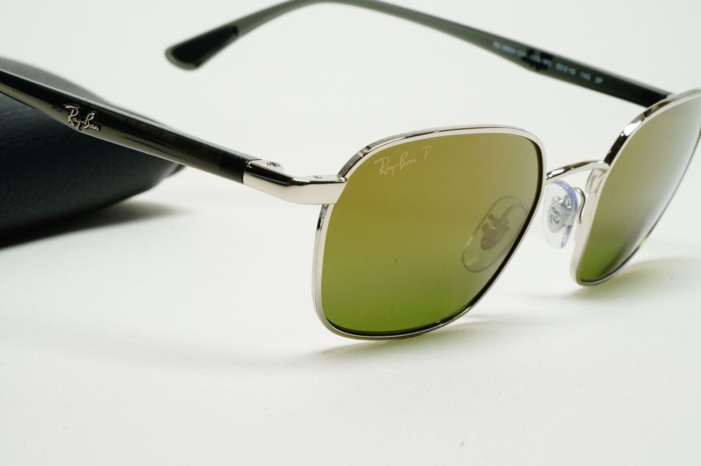 Ray-Ban Sunglasses Polarized Chromance Silver Green Mirror Gold RB 3664CH 003/6O
