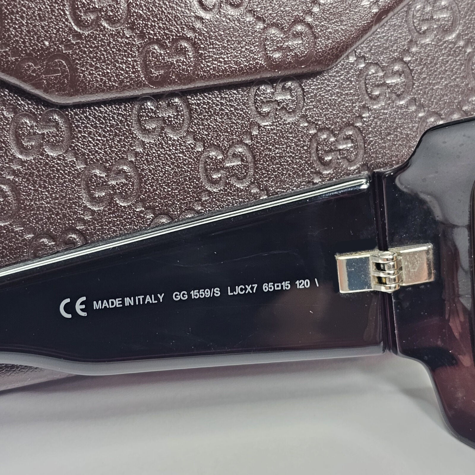 Gucci Sunglasses 2003 Vintage Monogram Brown Wrap Square GG 1559/S LJCX7 190224