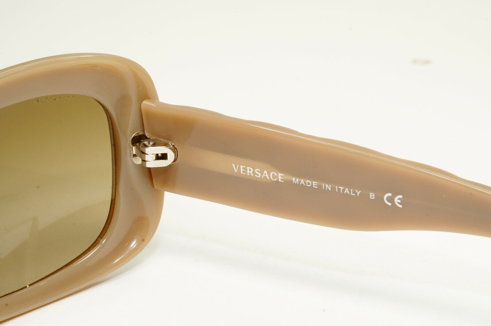 Versace Brown Square Sunglasses Womens Crystal Toffee MOD 4155-B 817/13 310122