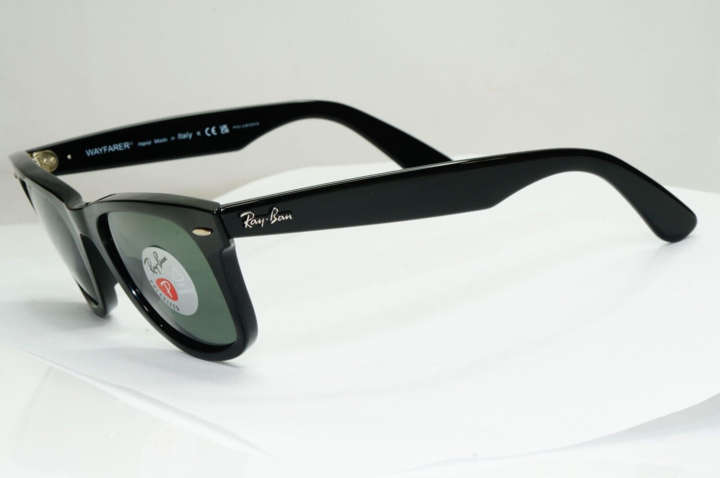 Ray-Ban Sunglasses Wayfarer Polarised Black Green RB 2140 Wayfarer 901/58 50mm