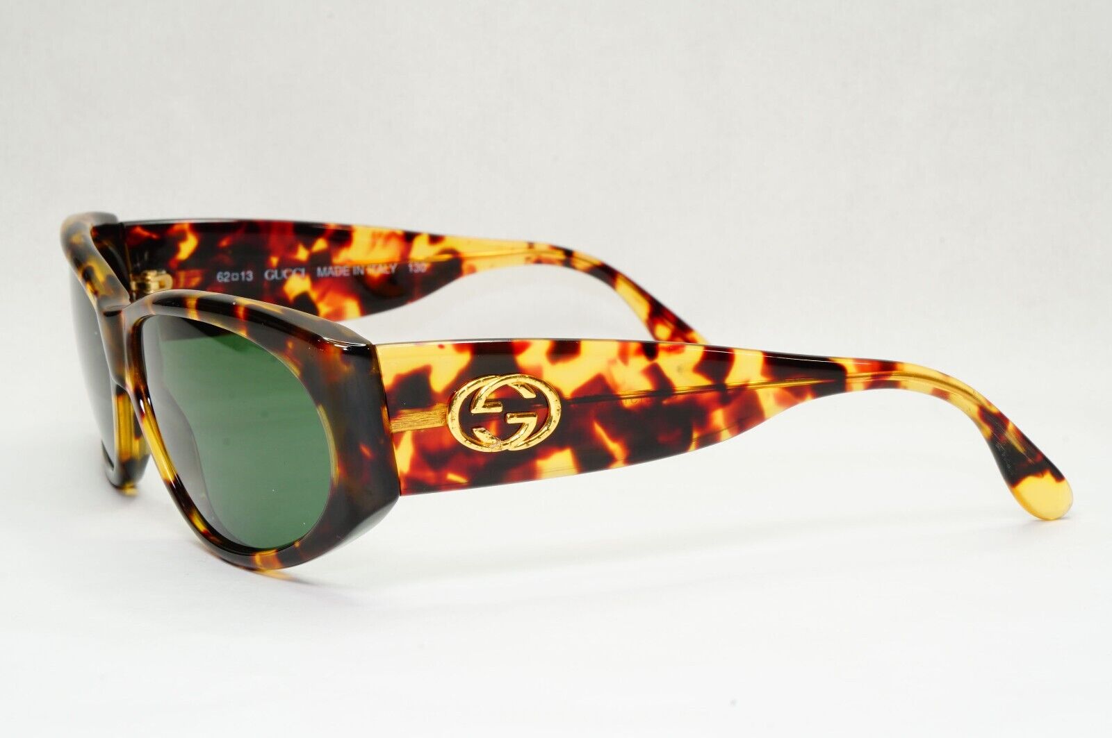 Gucci Sunglasses 1996 Vintage Brown Tortoise Green Unisex GG 2151/N/S 02Y 121223
