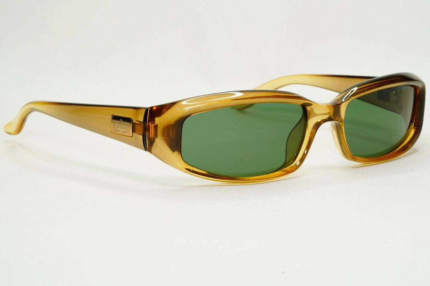 Gucci Sunglasses 1998 Vintage Honey Brown Green Rectangle GG 2454/S T7V 280924