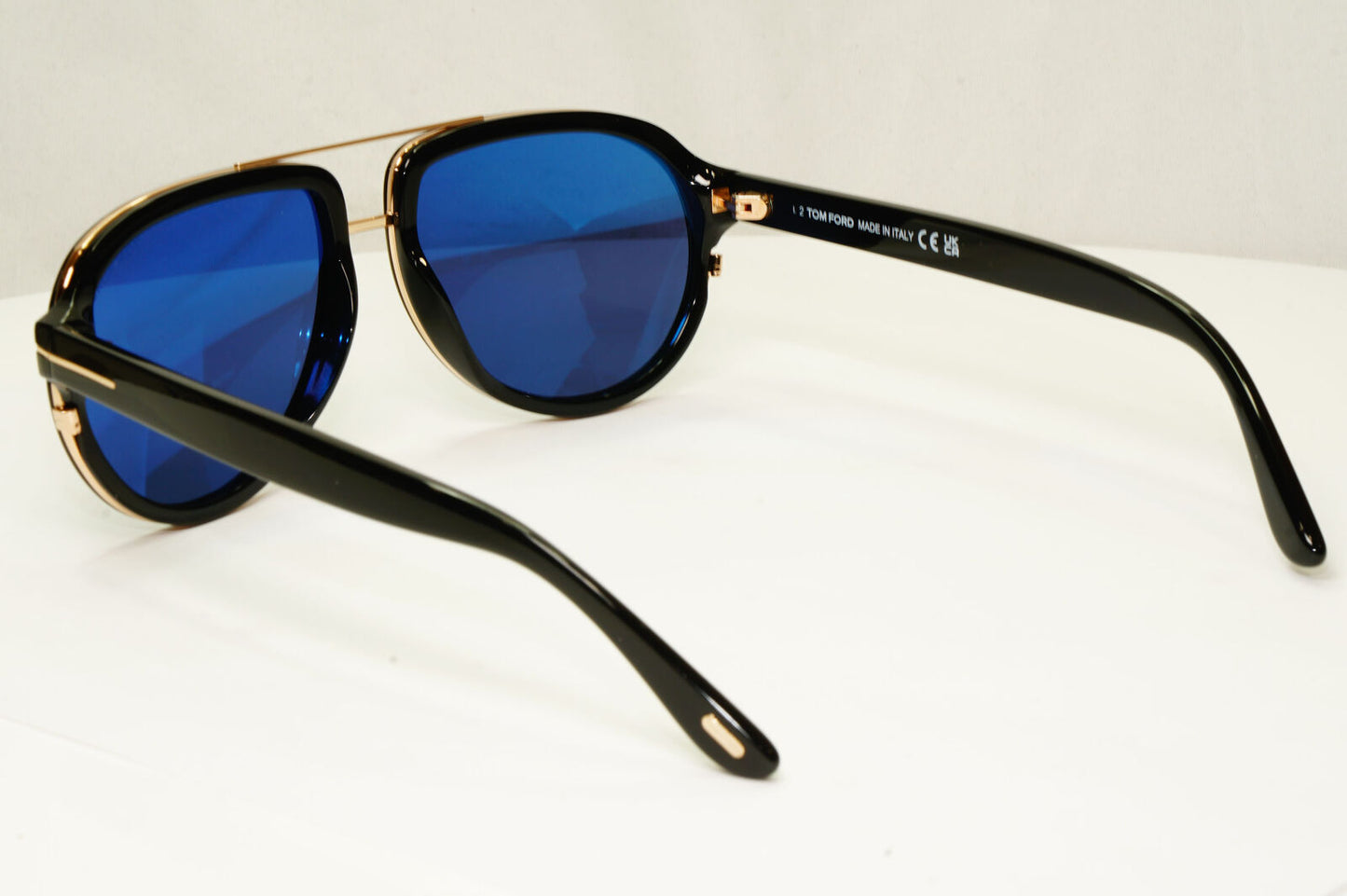 Tom Ford Geoffrey Sunglasses Black Blue Gold Pilot Designer Mens TF 779 01V