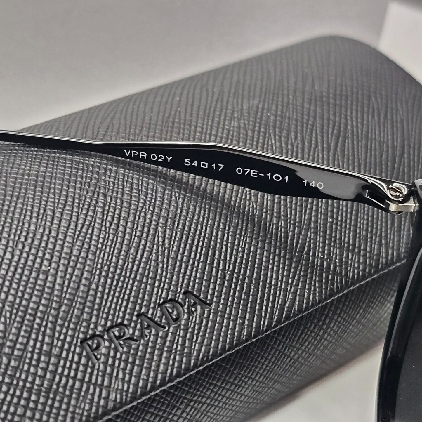 Prada Sunglasses Black Milano Square Glossy Fashion PR02YV VPR 02Y 07E-1O1 54mm
