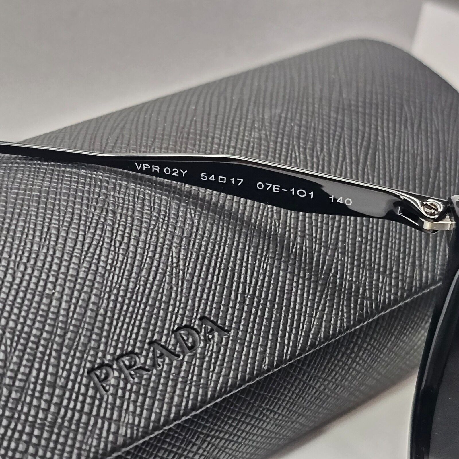 Prada Sunglasses Black Milano Square Glossy Fashion PR02YV VPR 02Y 07E-1O1 54mm