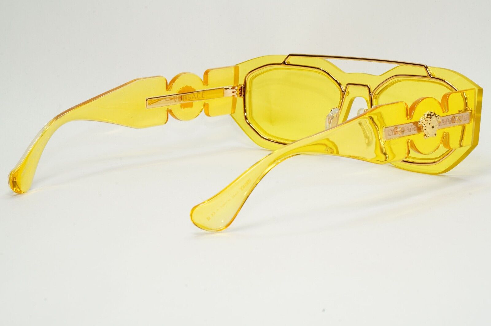 Versace Sunglasses Yellow Transparent Gold Medusa MOD VE 2235 1002/85 51mm