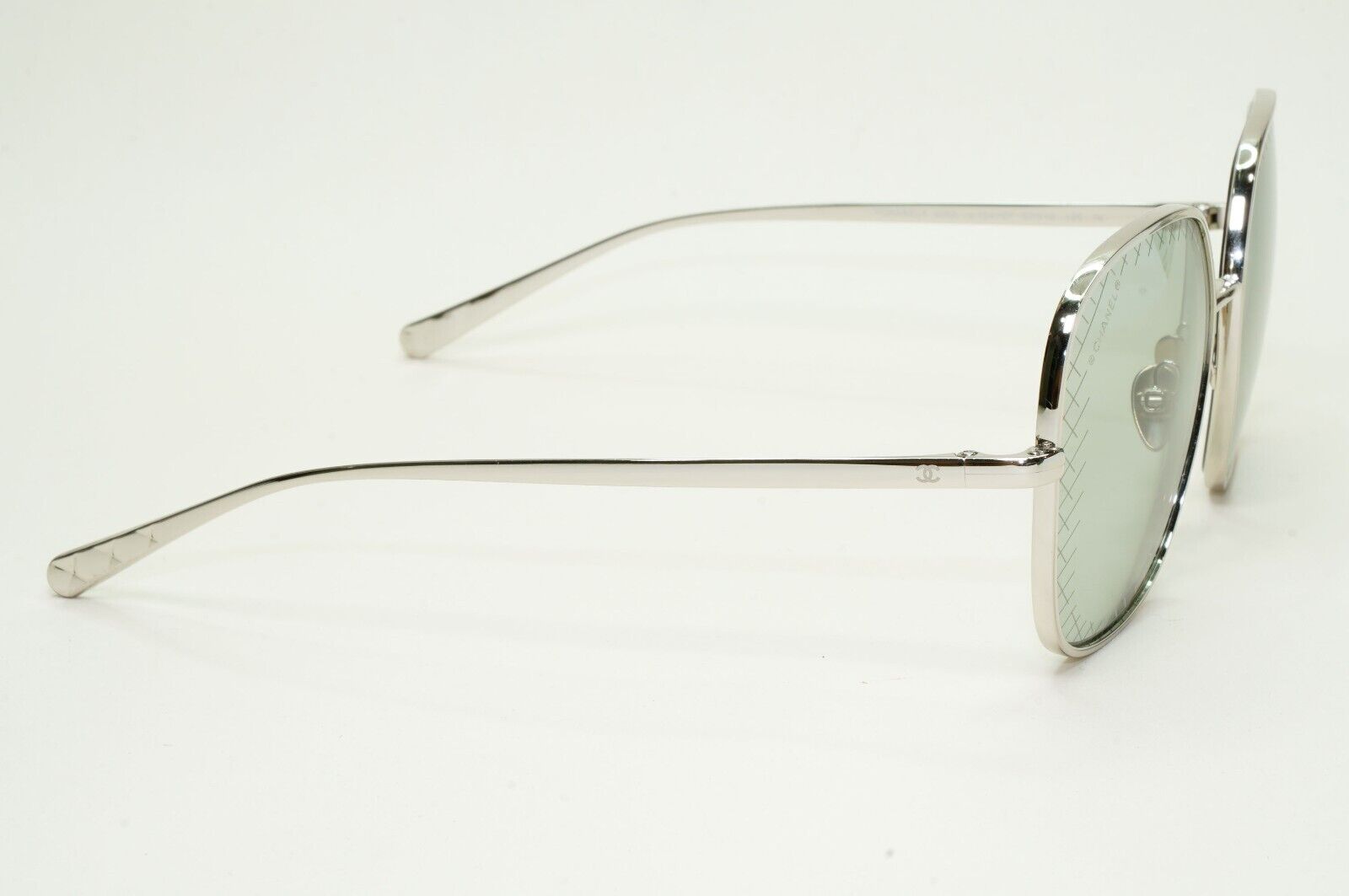 Chanel Sunglasses Silver Square Grey Metal Large 4252 c.124/87 57mm