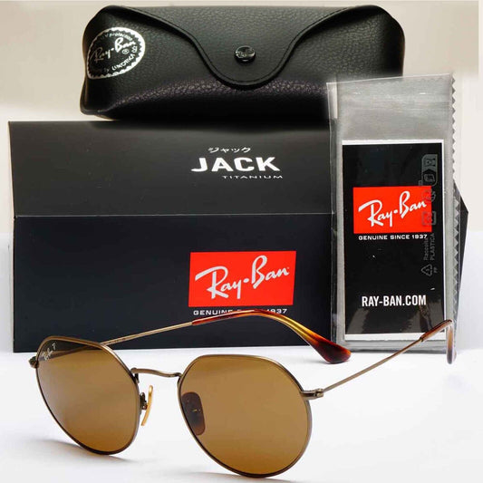 Ray-Ban Sunglasses Jack Titanium Polarised Bronze Brown RB 8165 9207/57 53mm
