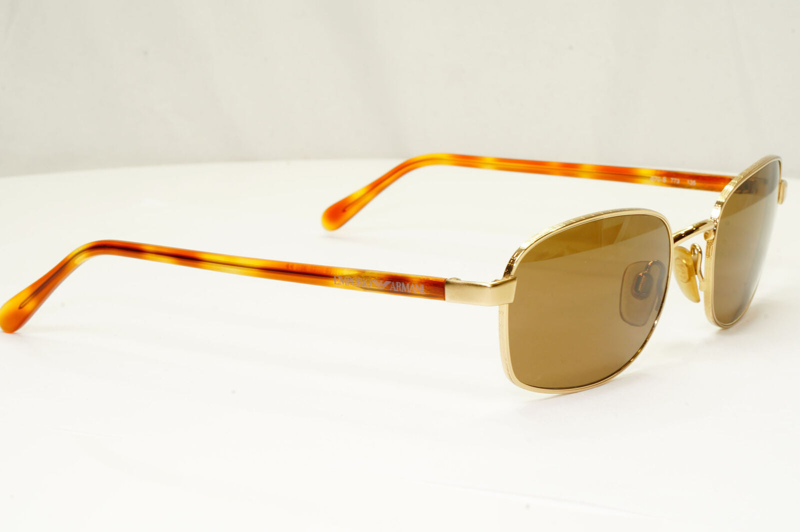 Emporio Armani 1997 Vintage Sunglasses Mens Womens Gold Square 070-S 773