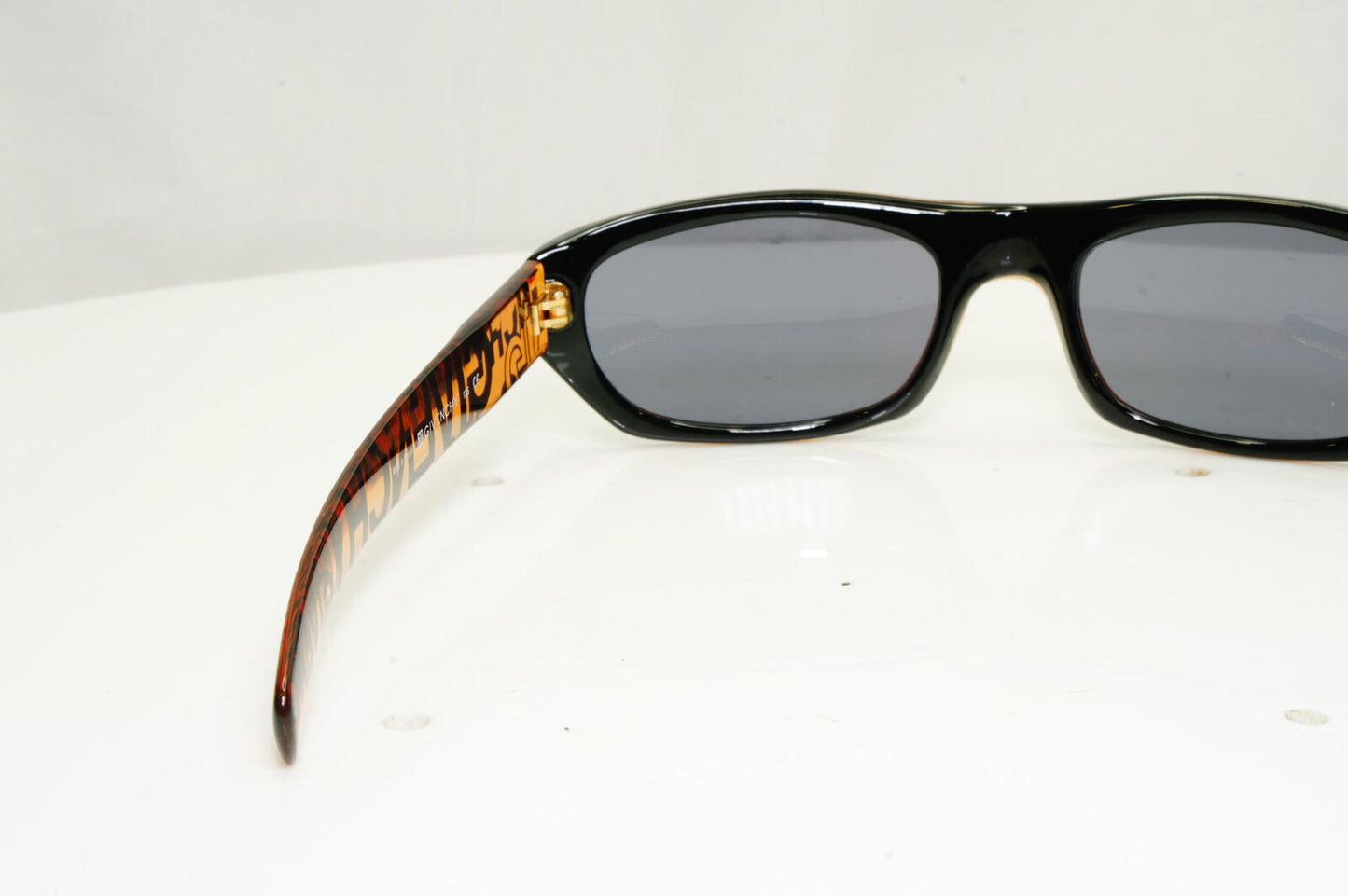 Givenchy 2004 Vintage Mens Womens Sunglasses Black Amber 1054 Big Logo 003 33146