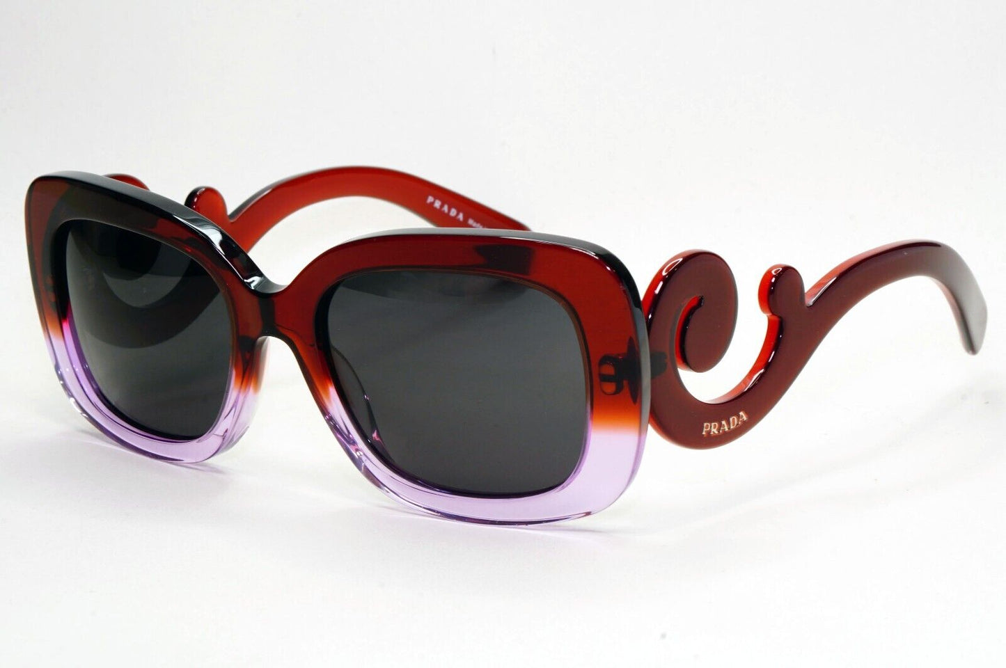 Prada Sunglasses Swirl Baroque Square Brown Black PR27OS SPR 27O OAY-6P1 120824