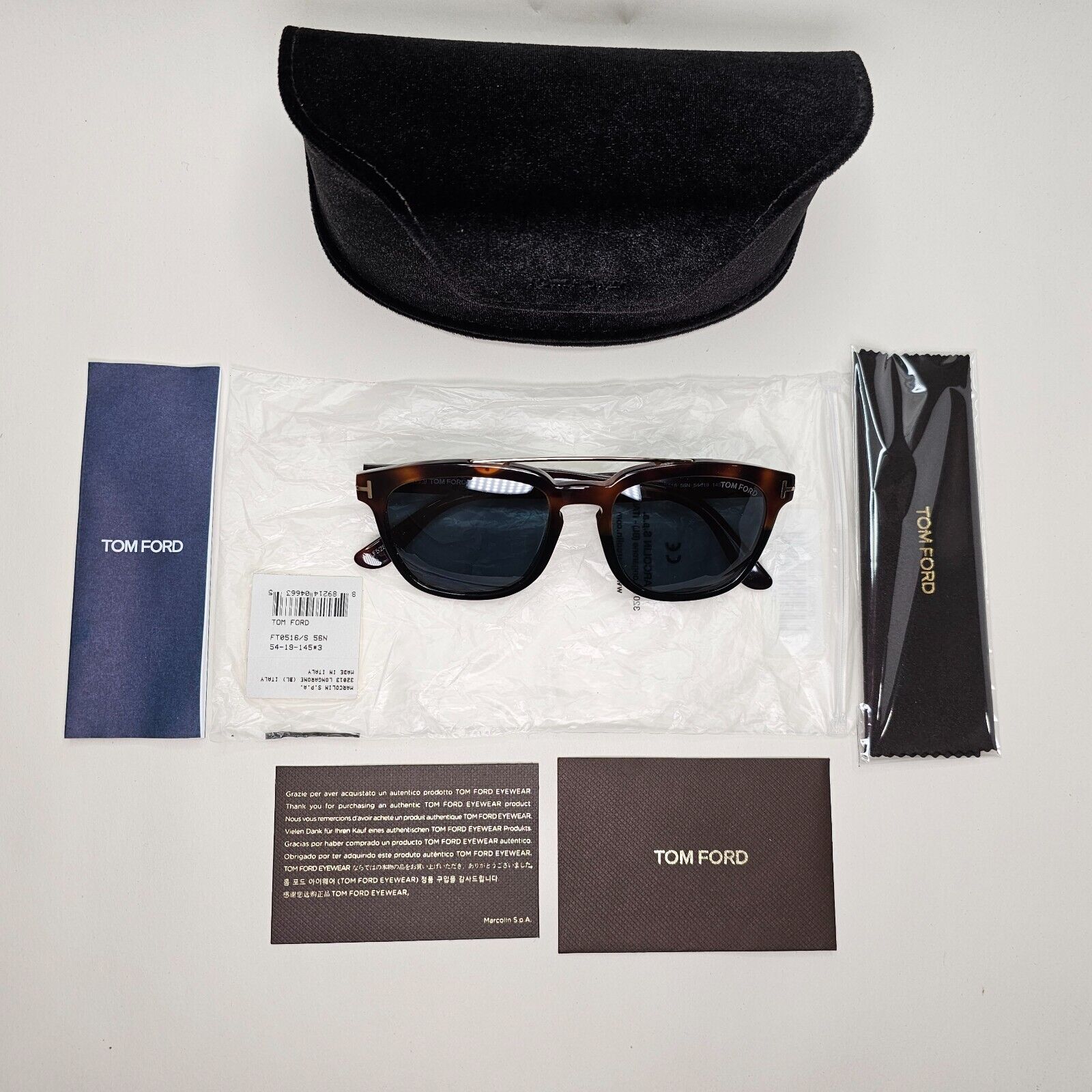 Tom Ford Sunglasses Holt Havana Brown Green Teal Bridge FT0516 TF 516 56N 54mm