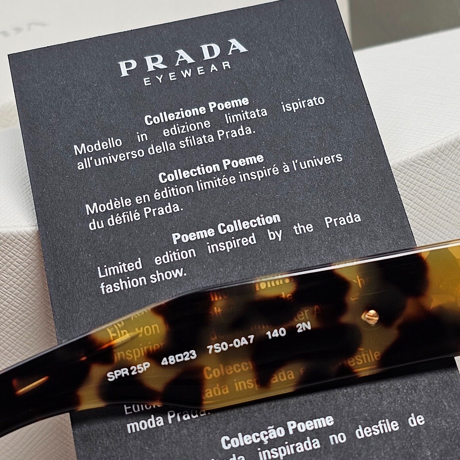 Prada Sunglasses 2014 Limited Edition Poeme Flowers Brown PR25PS SPR 25P 7S0-0A7