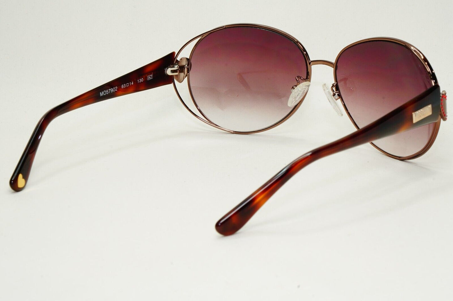 Moschino Sunglasses 2005 Vintage Brown Bronze Oval Heart MO579 02 101124