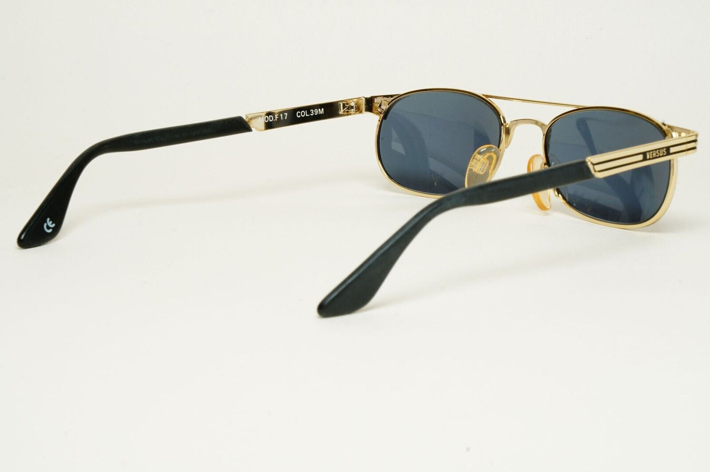 Versus Sunglasses 1996 by Gianni Versace Vintage Gold Black MOD F17 COL 39M