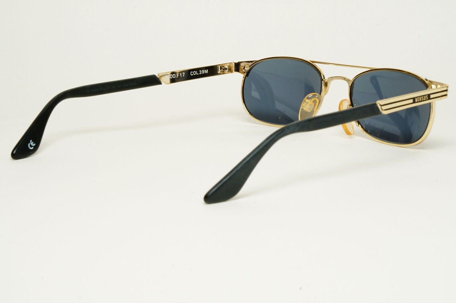 Versus Sunglasses 1996 by Gianni Versace Vintage Gold Black MOD F17 COL 39M