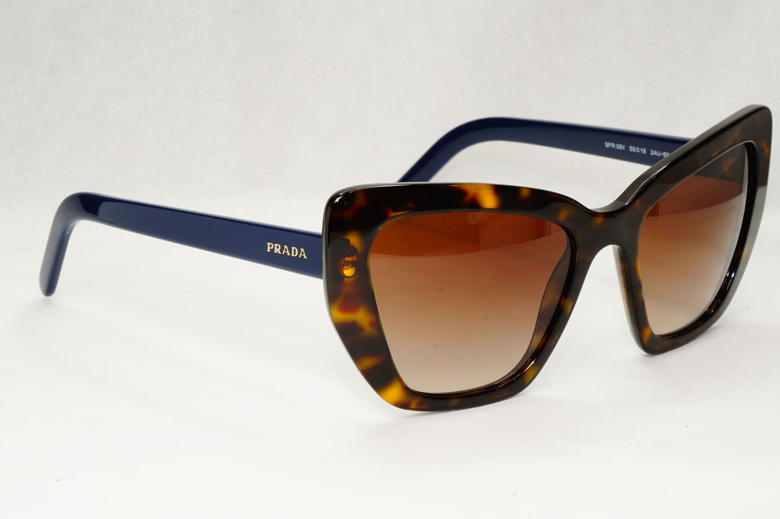 Prada Sunglasses Brown Blue Tortoiseshell Gradient Square PR08VS SPR 08V 2AU-6S1